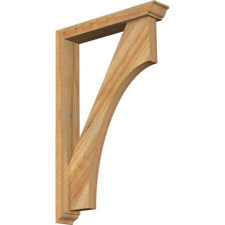 Westlake Traditional Rough Sawn Bracket W/ Offset Brace, Western Red Cedar, 4W X 22D X 34H